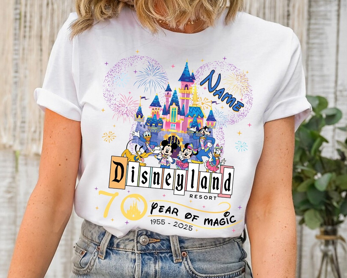 Custom Name Disneyland 70th Anniversary Mickey & Friends