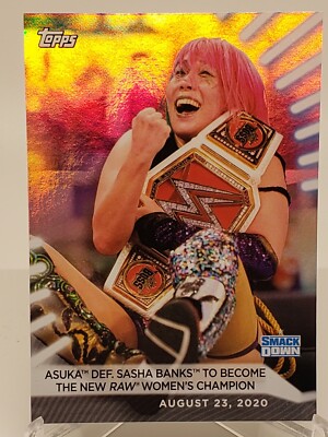 Osuka def Sasha Banks Rainbow Foil #66 Topps 2021 WWE Women's Divisi