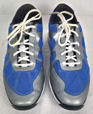 Nike 483841-400 Lunarlon Hyperfuse Blue Lace-Up Soft Spike Golf Shoes Mens Sz 13