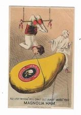 Trade Card Magnolia Ham McFerran Shallcross Louisville Trapeze Creepy Clown