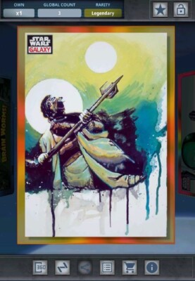 Star Wars Card Trader - Digital Legendary Chrome Galaxy Orange Tusken 10cc