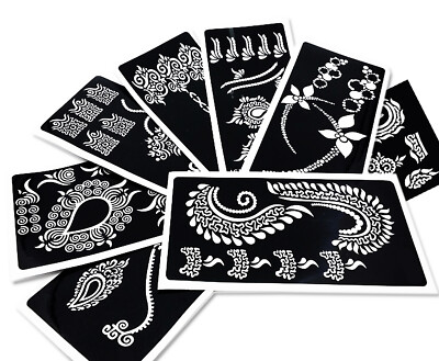 Henna Mehendi Stencil Sheets for Eid Diwali Mehendi Raat or Wedding Parties