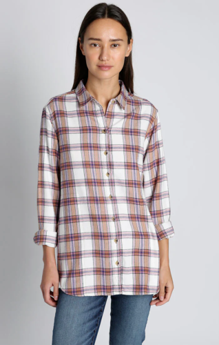 Jach's Girlfriend Ladies Cozy Flannel Long Sleeve COLOR TAN SIZE XS New With Tag - Picture 2 of 4