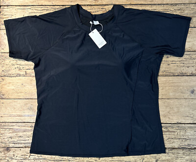 Danga Bay Women s Rash Guard Short Sleeve Swim Shirt BLK W/Padding Size 2XL  NWT