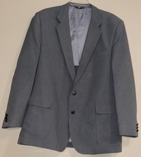 Haggar Mens 46 Blazer Polyester Sport Coat 2 Button Suit Jacket Washable USA VTG