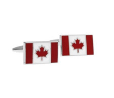 Canada Canadian Flag Stainless Steel Cuff Links Dress Shirt Cufflinks
