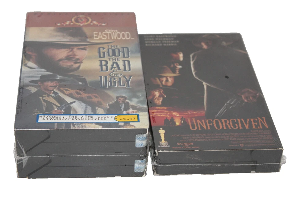 Clint Eastwood VHS LOT: The Good The Bad And The Ugly + Unforgiven SEALED Tapes! - Image 3 of 3
