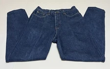 Vintage LL Bean Womens Flannel Lined Jeans Measures 32x29 Tapered Pleat