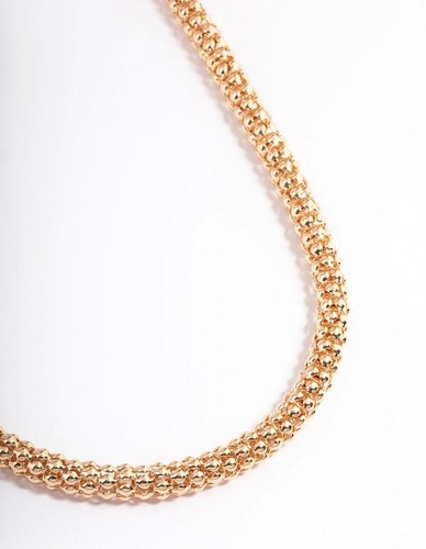 Herren Gold Kette 2,5 mm dick Popcorn Halskette italienisch 18K einfach männlich Seil - Bild 6 von 7