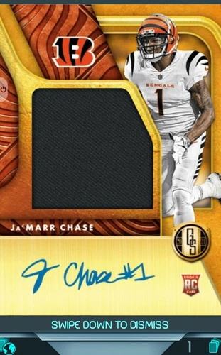 -DIGITAL CARD- 2021 JA’MARR CHASE ROOKIE PATCH AUTO RPA RC Panini Gold Standard