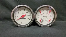 5 “ Quad Shark Mech Street Rod Gauge Set  STREET ROD HOT ROD, UNIVERSAL      