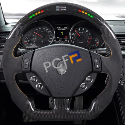 Alcantara Carbon Fiber LED Steering Wheel For Maserati GranCabrio Granturismo GT