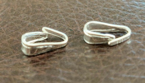 1x Plata .925 ~S o M o Relleno Oro 14k ~XS Primavera Snap On Collar Colgante Fianza - Imagen 5 de 13