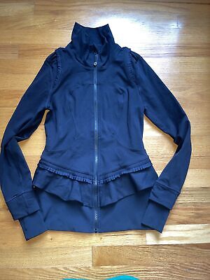 Lululemon Special Edition Jacket 6 Peplum Black Full Zip Lululemon Special Edition Jacket 6 Peplum Black Full Zip
