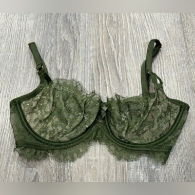Victoria s Secret lace green bra size 34DD BB19