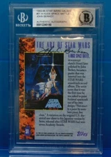 1993 Topps Star Wars Galaxy Card #51 Signed Autographed by John Berkey Beckett 