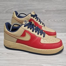 2007 Nike Air Force 1 Herren 8,5 hellbraun/rot Vintage Y2K AF1