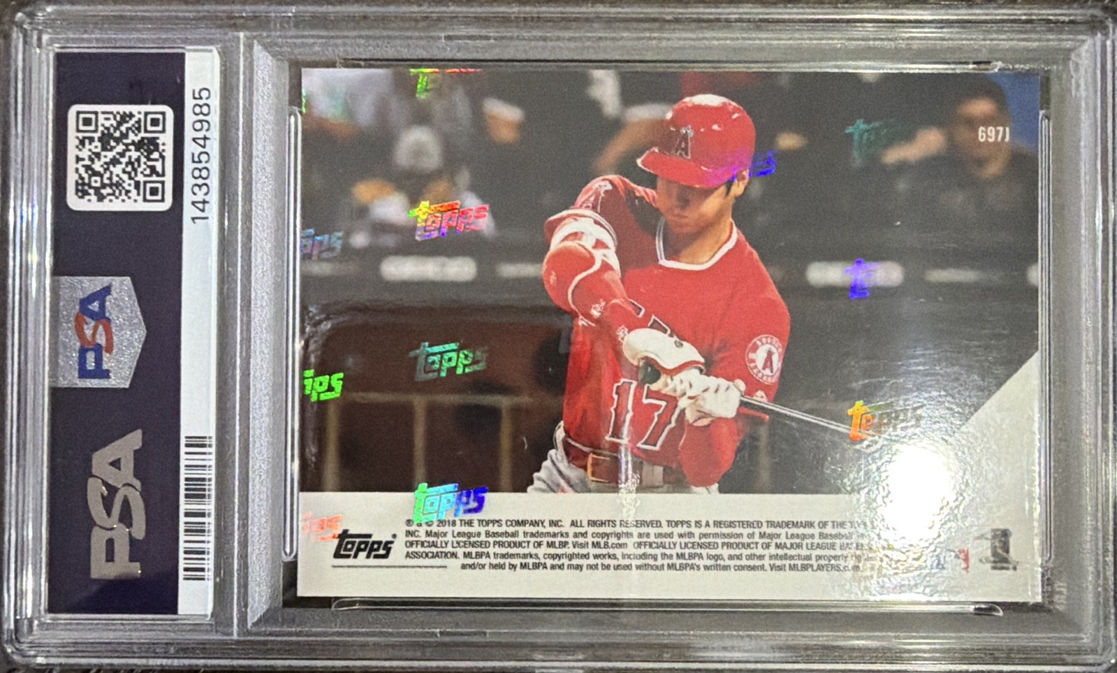 Topps 2018 Now Shohei Ohtani RC #697J Japan /1325 PSA 9 Angels view 2