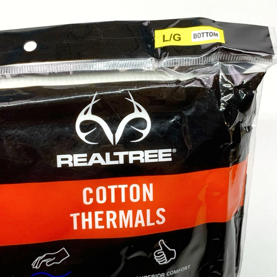 Realtree Men's Heavyweight Cotton Thermal Bottom SIZE Large Base Layer NEW - Image 2 of 4