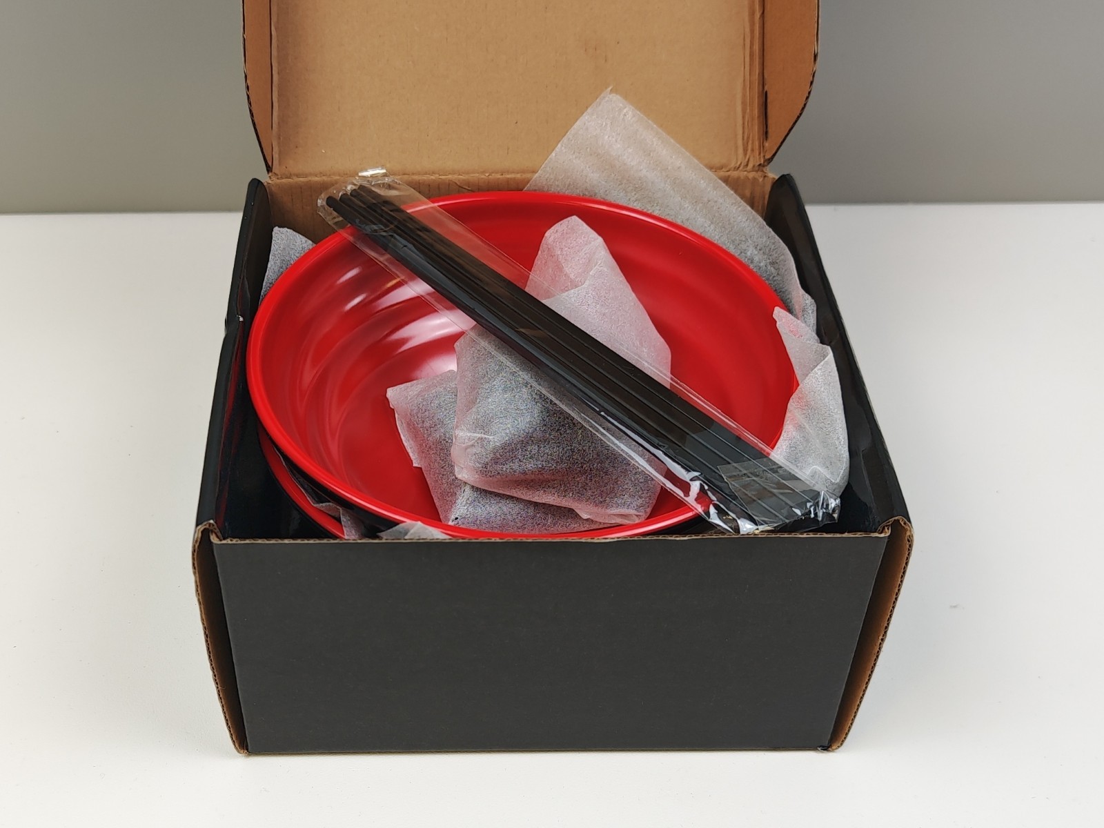 Balibetov Ramen Bowl Set - Includes Melamine Ramen Noodle Bowl, Chopsticks