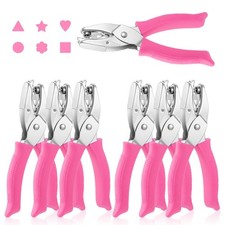 6 Pack Craft Hole Punch Set - 1/4 3/16 Inch Handheld Hole Punch, Binder  Scr...