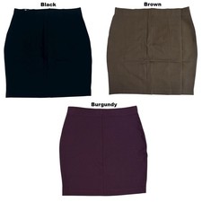 Express Women's Pull On Soft Stretch Ponte Sophisticated Mini Skirt