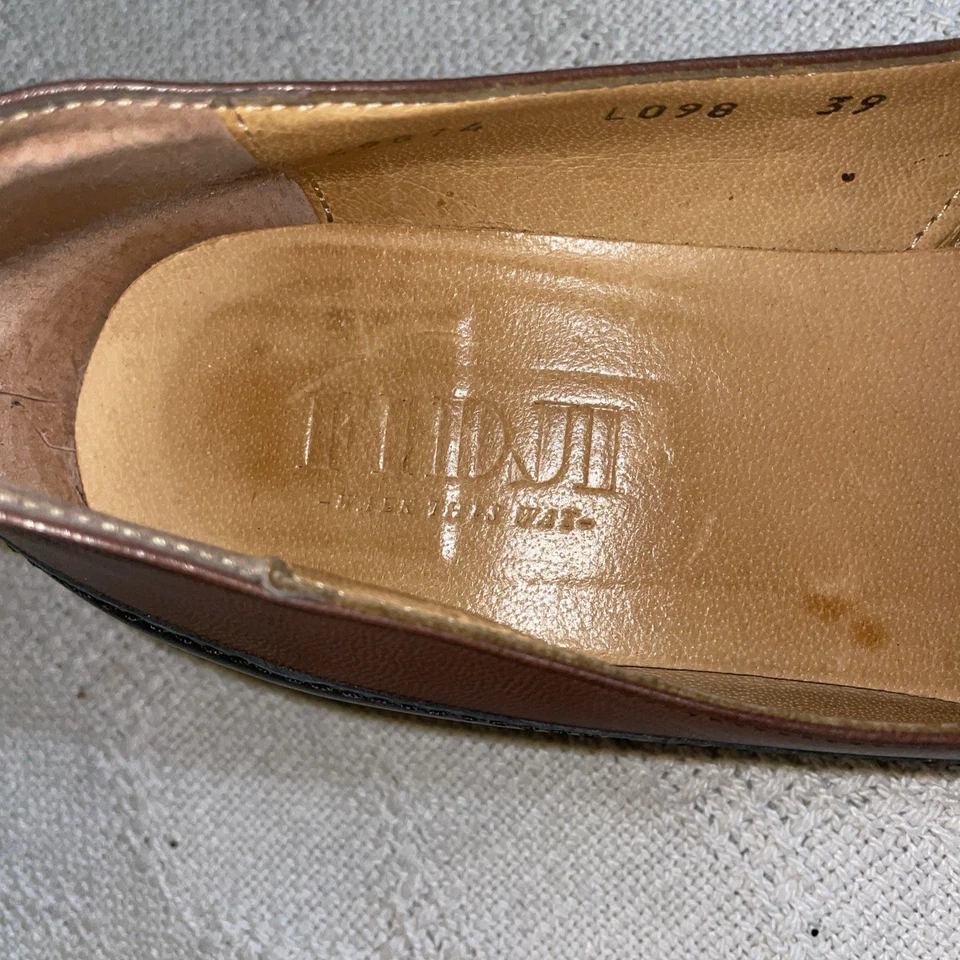 Zapatos de vestir Fidji para mujer talla 39 EE. UU. 8 M cuero negro marrón comodidad para salir Foto 2 de 4