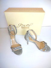 Jewel Badgley Mischka "Caroline" heels size 6, Silver Glitter