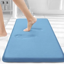 Memory Foam Bath Mat 30x20 Extra Soft and Absorbent Bathroom Mats Non Slip Wa...