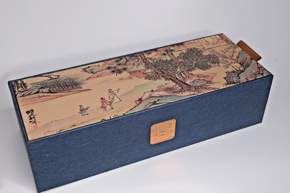 ASIA Geschenkbox-Set 2in1 Überzug handgearbeitet Textil, Metall - Boxen innen - Bild 3 von 4