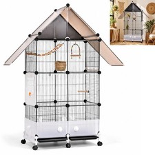 72 in Large Metal Aviary Bird Cage for Parakeet Macaw Parrot Budgies Lovebirds