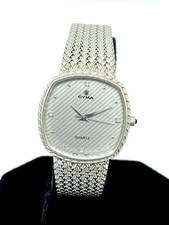 CYMA Silver Square 3-Hand Quartz Men's Watch 200-1 Used