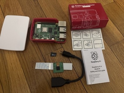 Raspberry Pi 4 Model B 4B 1GB RAM with Case 64GB SD Card Camera HDMI Adapter