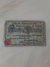 Notgeld stary banknot voucher 50 fenigów miasto Brema 1917
