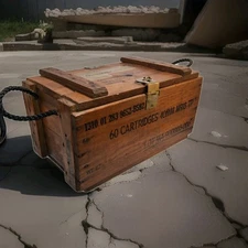 Vintage Military Army 40mm M918 TP Wood Ammo Crate Artillery Box 