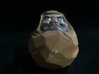 R0118 Vintage Japanese Daruma Doll Terracotta Ceramic Zen Buddhist Folk Art