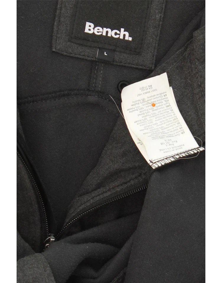 Chaqueta cortavientos con capucha BENCH para hombre UK 40 grande gris poliéster TI03 Foto 3 de 3