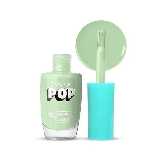 SUGAR POP Glossy Finish Nail Lacquer 49 Matcha Magic - 10 Ml | High Shine | Long