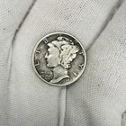 1942/1-D 10c Mercury Dime 2 OVER 1 ERROR Silver Ten Cent Denver US Coin WOW!