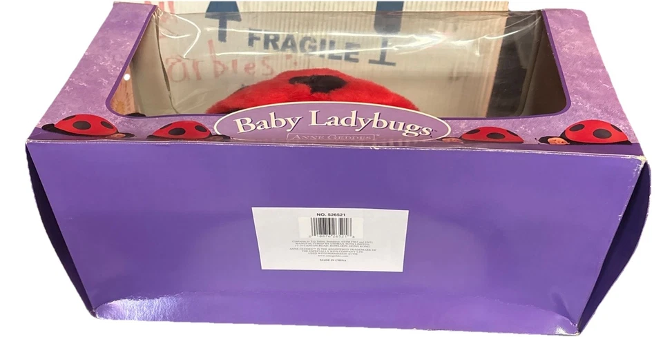 Muñeca bebé durmiente vintage Anne Geddes 17” Lady Bug peluche coleccionable NUEVO Foto 3 de 4