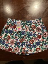 Vineyard Vines Girls Kids Floral Linen Shorts Medium M 10-12