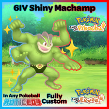 ✨ Shiny Machamp 6IV ✨ Pokemon Lets Go Pikachu & Eevee 🚀 Fast 🚀