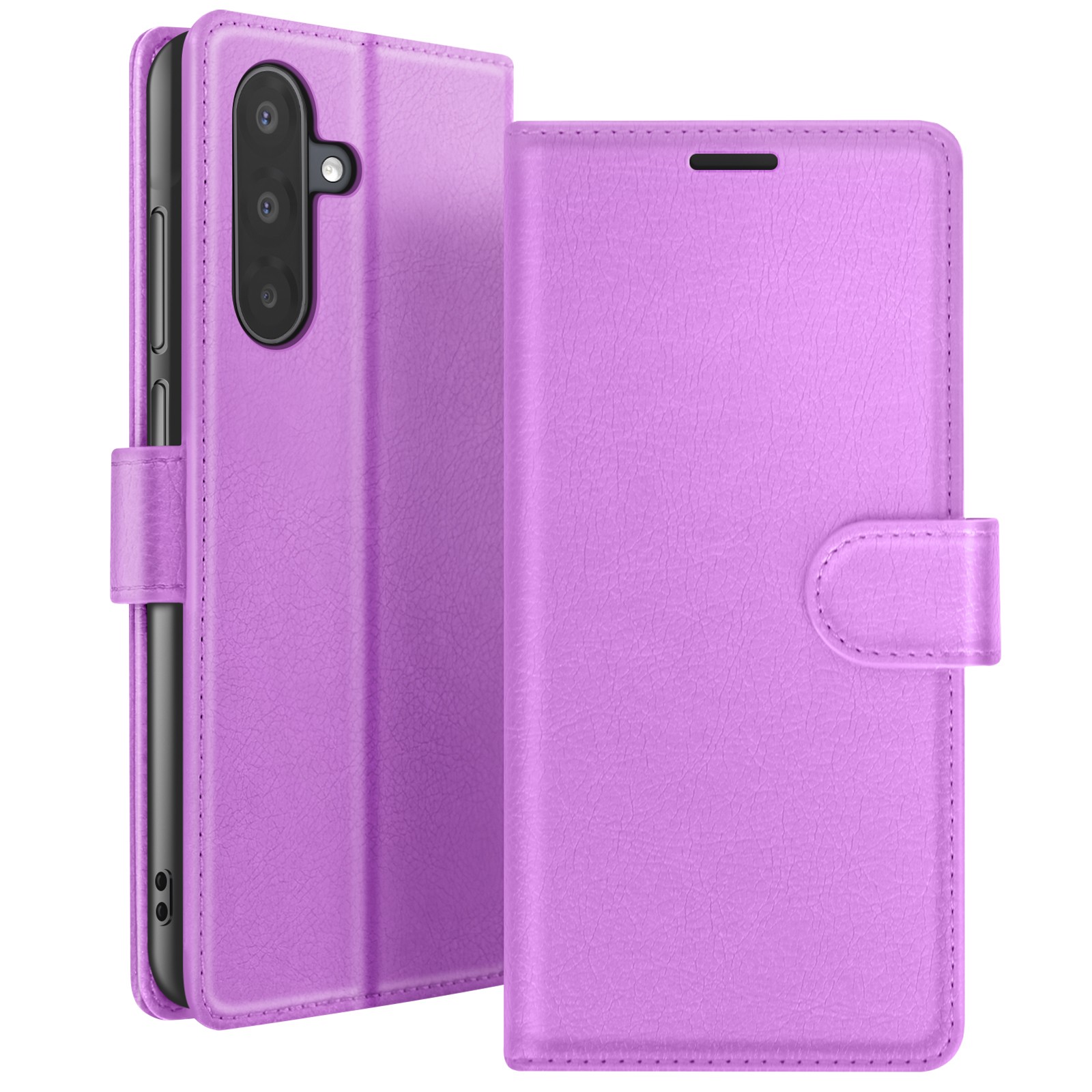 Étui magnétique Galaxy A17 Zanaé violet doté d'un support vidéo