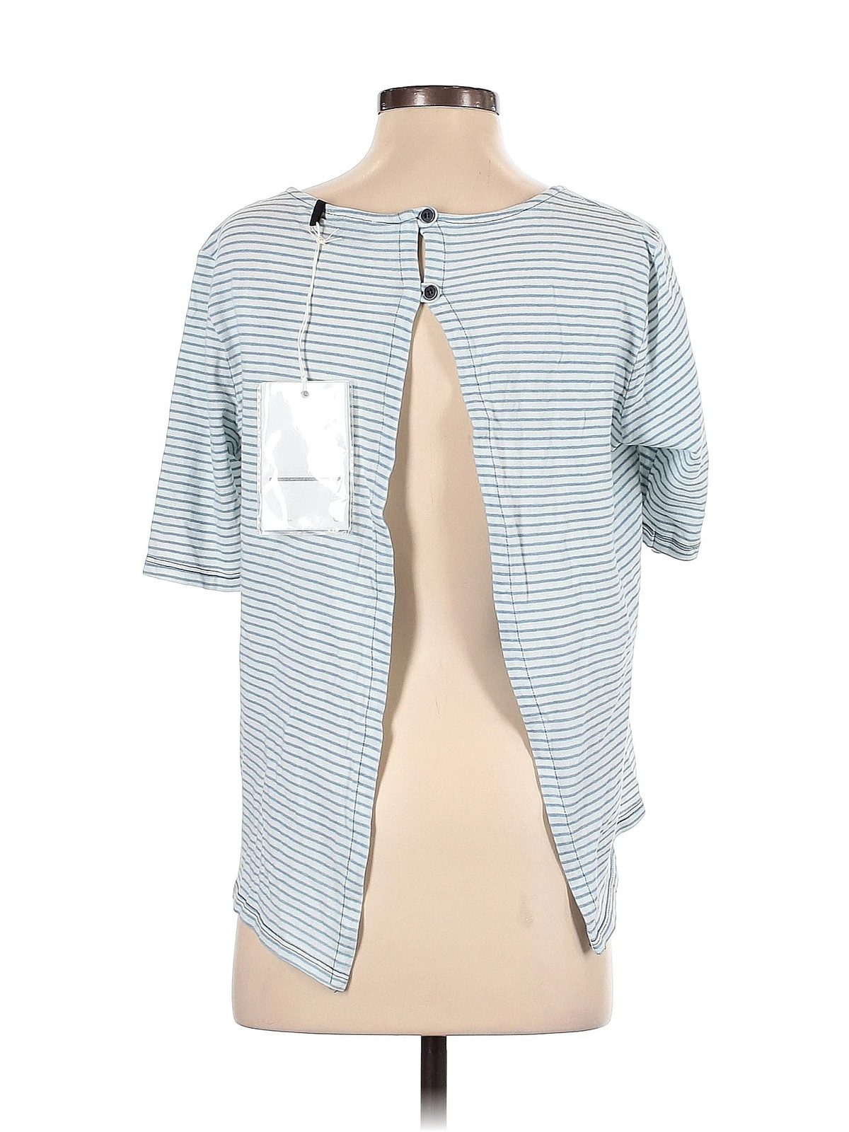 NWT Adriano Goldschmied Women Blue 3/4 Sleeve Top S thumbnail 2