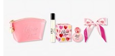 KATE SPADE Cherie Perfume Mini Travel Cosmetic Bag Pouch Scarf 4-Pc Set- NEW