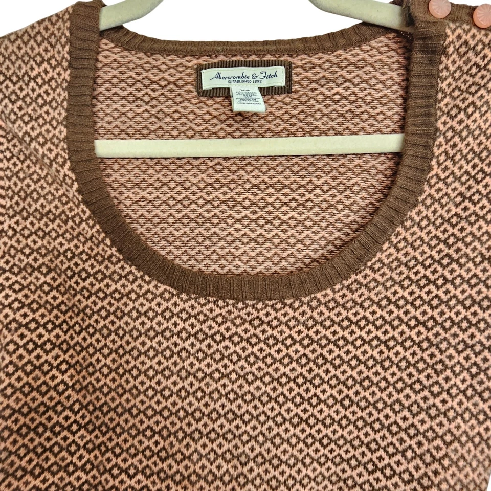 复古 Y2K Abercrombie & Fitch 女式羊绒作物毛衣羊毛安哥拉 XS 码 — 第 2/4 张图片