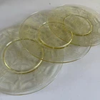 3 Anchor Hocking Depression Glass Yellow Cameo Ballerina Plate 8"