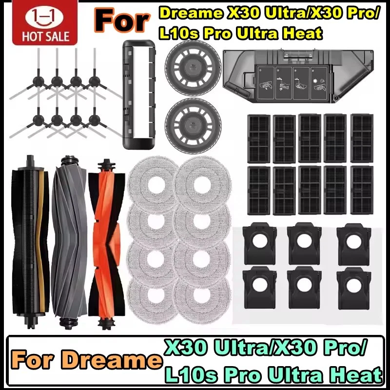 MARKENLOS Hauptbürste Ersatzteil für Dreame X30 Ultra/X30 Pro/L10s Pro Ultra Heat