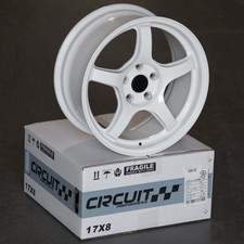 4 Circuit Csf5 17x8 5x114.3 35 White 57cr Wheels Drift Jdm Fits Civic Accord