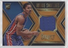 2014-15 Panini Select Rookie Swatches Orange Prizm /60 Spencer Dinwiddie #25 nd3